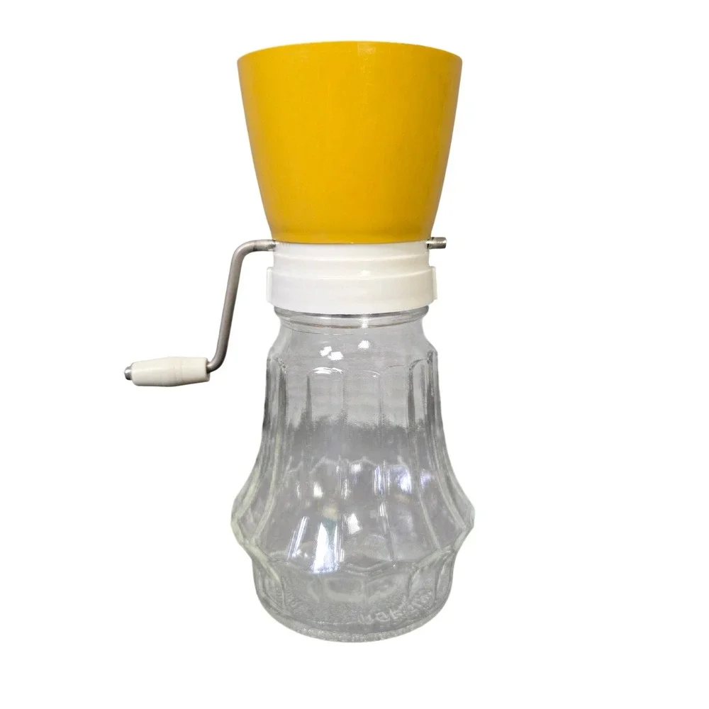 Federal Housewares Nut Grinder Chopper Manual Vintage Mustard Yellow Missing Lid
